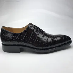 Crocodile Genuine Leather Oxford Lace-Up Dress Shoes BMBAS120176 image 3