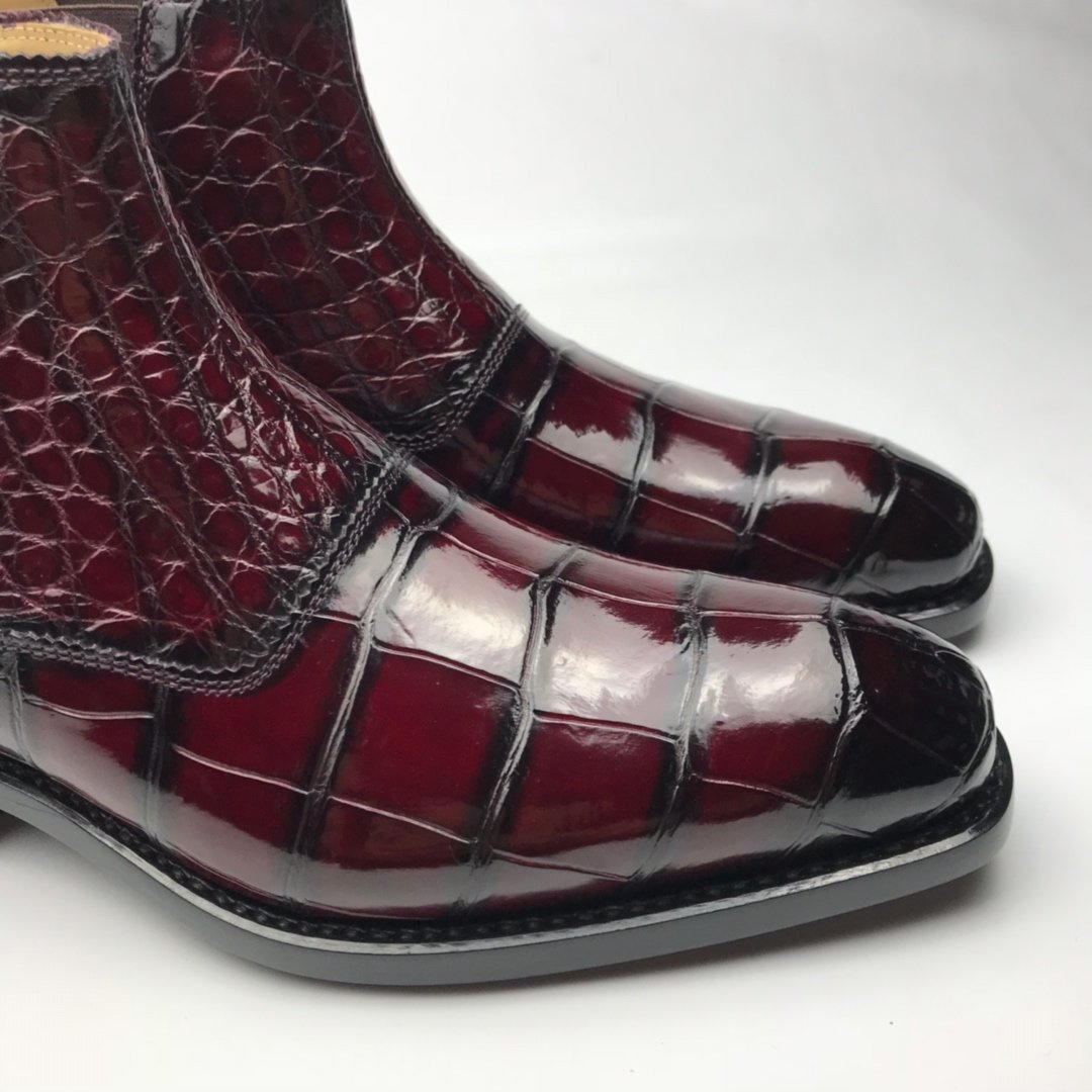Crocodile Deluxe Strap Stitching Boots BMBAS120177
