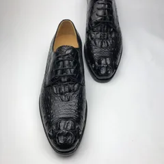 Horn back Crocodile Low Top Derby Shoes BMBAS120182 image 2