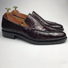 Genuine All Real Crocodile Skin Dress Shoe BMBAS12067 image 3