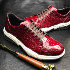 Crocodile Leather Mens Running Shoe BMRAS12076 image 8