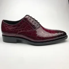 Men Dress Shoes Crocodile Pattern Oxford Business Shoe BMBAS12080 image 3