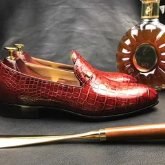 Driving Loafers Boat Shoes Slip On Crocodile BMBAS12084 image 3