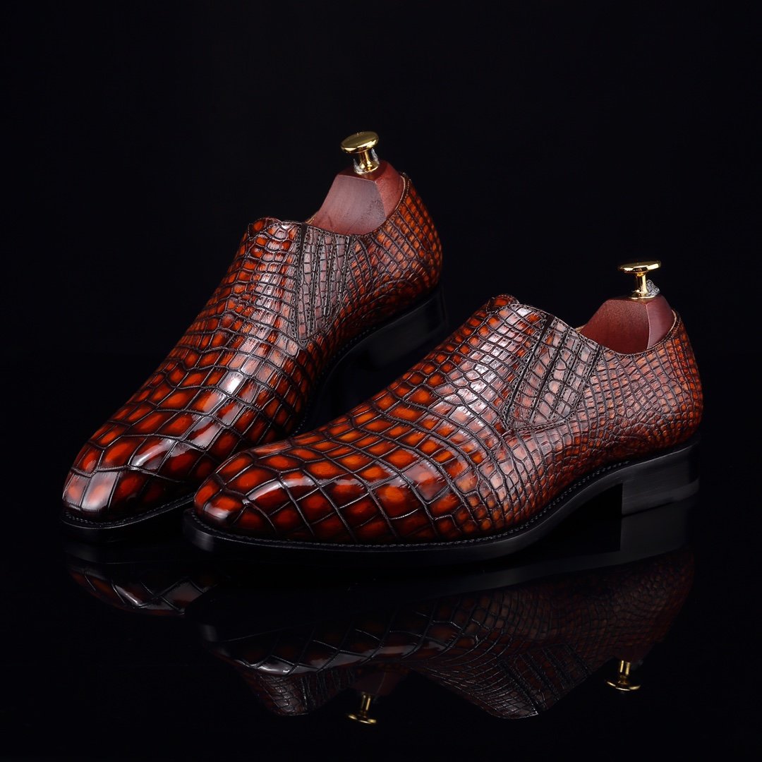 Crocodile Men’s Leather Loafer Driving Style BMBAS12058