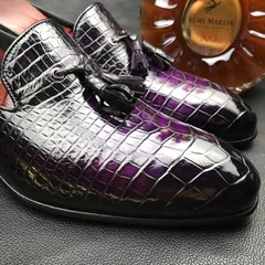 Genuine Crocodile Texture Penny Shoes BMPAS12085 image 4