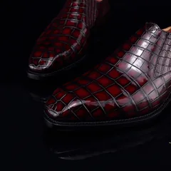 Crocodile Skin Slip On Crocodile Leather Boat Shoes BMBAS12060 image 3