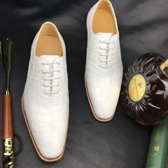 Mens Handcrafted Crocodile Oxford Shoe BMWAS120115 image 3