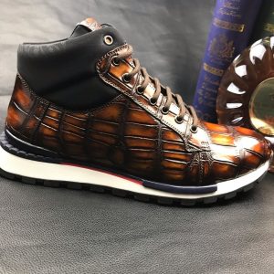 Mens Fashion Crocodile Sneakers Sports Shoe