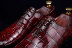 Mens classic Oxfords Crocodile Wedding Shoes BMBAS120140 image 4
