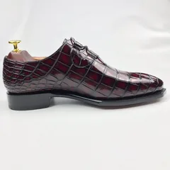 Men’s Genuine Crocodile Oxford Shoes Lace Up Shoes BMBAS120143 image 2