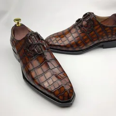 Handmade Chinese Shoes Crocodile Oxford BMBAS120144 image 3