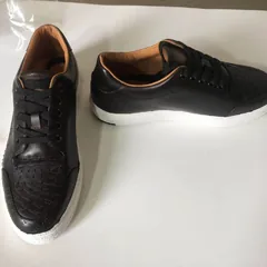 Men Rubber Trainers Black Leather Sneakers MBT1027 image 4