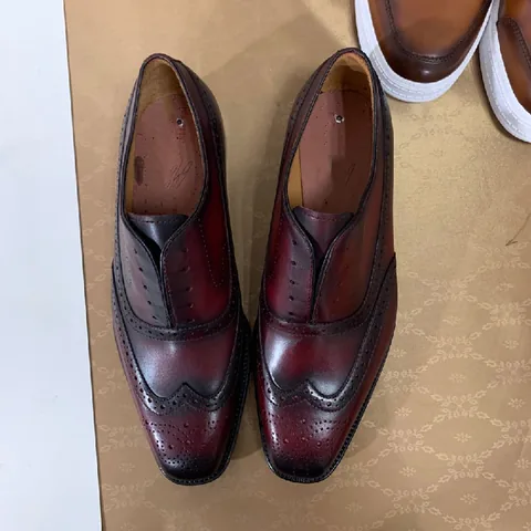 Hand Made Goodyear Welted Oxfords Men Leather Shoes MBG009