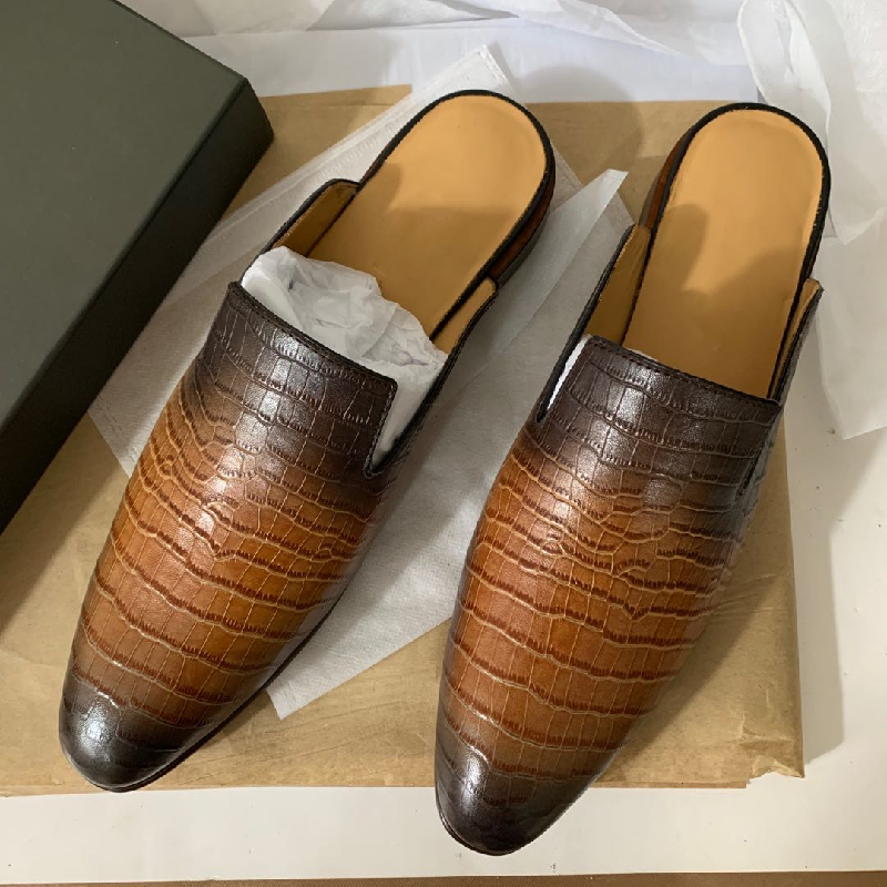 New Arrival Half Slippers Casual Leather Shoes MBS04002