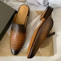 New Arrival Half Slippers Casual Leather Shoes MBS04002 image 2