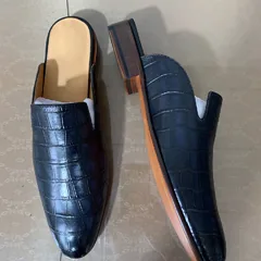 Men Summer Slippers Shoes Leather loafers MBS04003 image 2