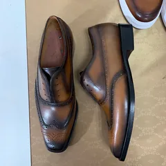 Hand Made Goodyear Welted Oxfords Men Leather Shoes MBG009 image 4