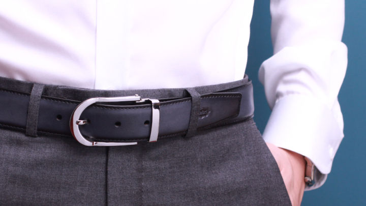What does a real leather dress belt look like? article image