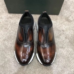 Men Leather Running Sport Casual Oxford Shoes
