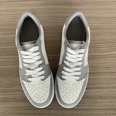 Grey and Beige Low Top AJ style Sneakers MBS102 image 5