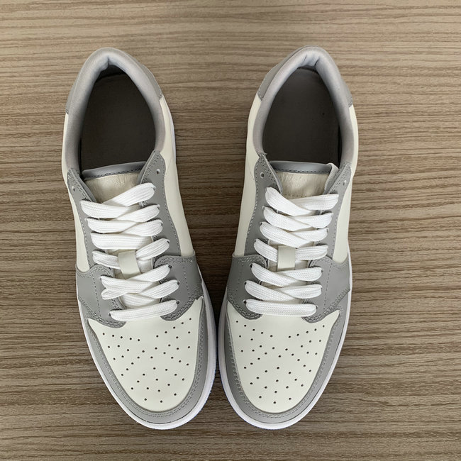 Grey and Beige Low Top AJ style Sneakers MBS102 image 5