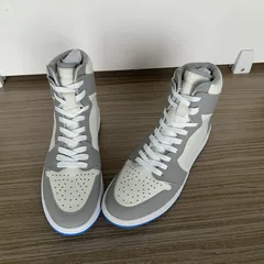 Grey and Beige High Top AJ style Sneakers MBS101 image 2
