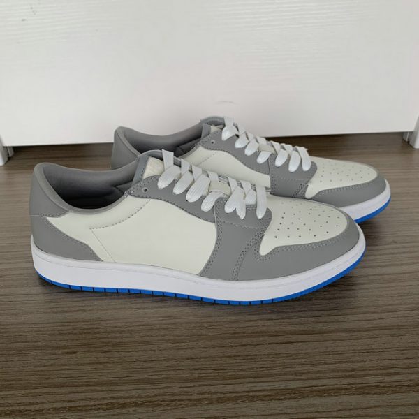 Grey and Beige Low Top AJ style Sneakers MBS102