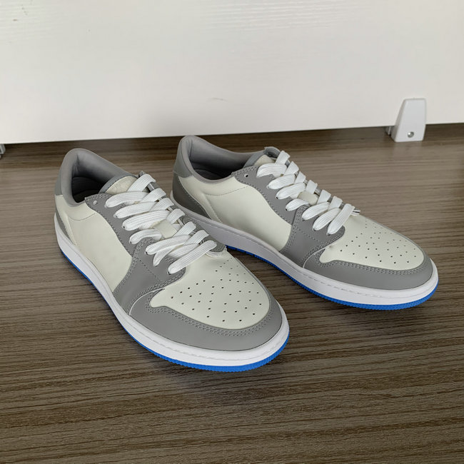 Grey and Beige Low Top AJ style Sneakers MBS102 image 3