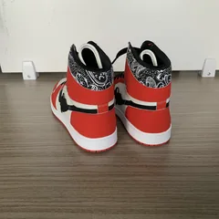 Red and Beige High Top AJ style Sneakers MBS104 image 3
