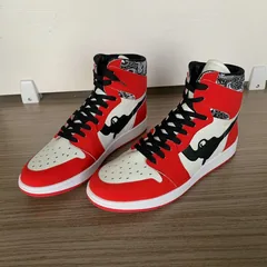 Red and Beige High Top AJ style Sneakers MBS104 image 6