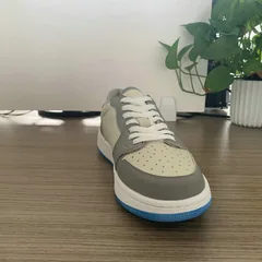 Grey and Beige Low Top AJ style Sneakers MBS108 image 5