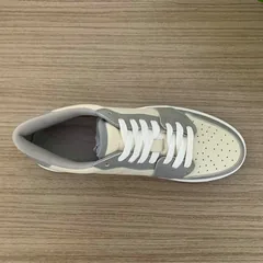 Grey and Beige Low Top AJ style Sneakers MBS108 image 6