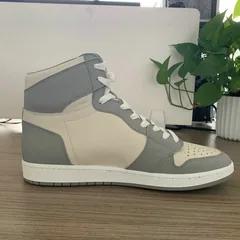 Grey and Beige High Top AJ style Sneakers 2015 Shape MBS106 image 2