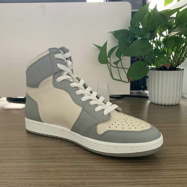 Grey and Beige High Top AJ style Sneakers 2015 Shape MBS106 image 3
