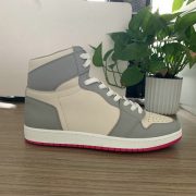 Grey and Beige High Top AJ style Sneakers 2015 Shape MBS107