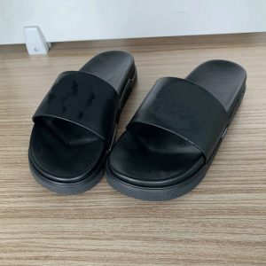 Black Leather CL Shape Styles Sandals MBS109