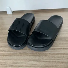 Black Leather CL Shape Styles Sandals MBS109 image 1