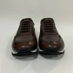 Brown Color Applied Leather Elegant Sneakers MBS111 image 3
