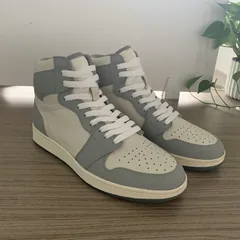 Grey and Beige High Top AJ x D style Sneakers Shape MBS112 image 3