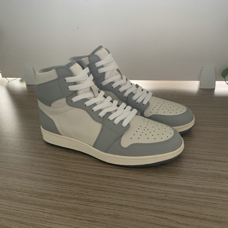 Grey and Beige High Top AJ x D style Sneakers Shape MBS112 image 4