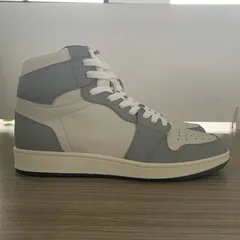 Grey and Beige High Top AJ x D style Sneakers Shape MBS112 image 1