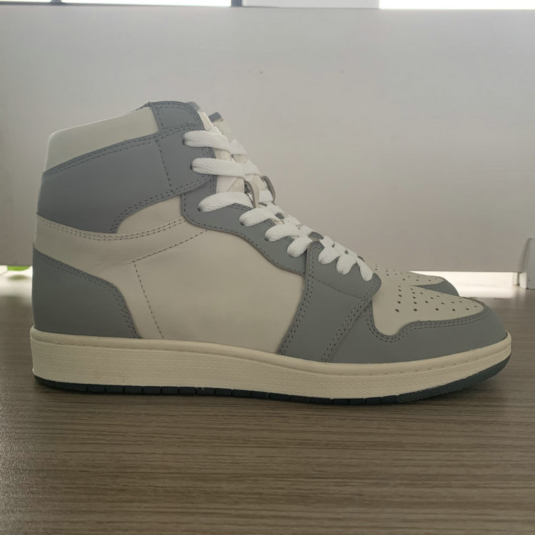 Grey and Beige High Top AJ x D style Sneakers Shape MBS112