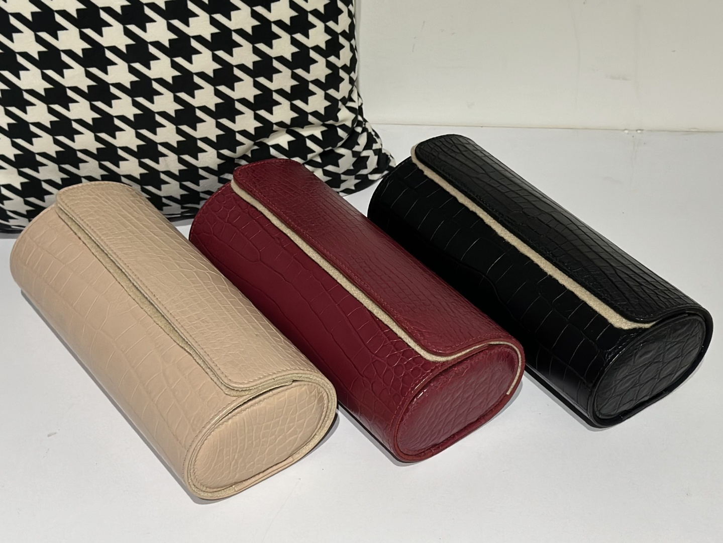 Crocodile Leather 22cm Watch Box WCA001