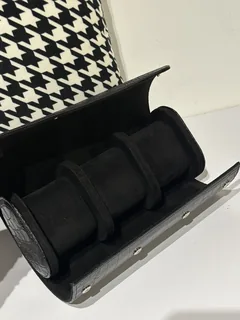 Crocodile Leather Black 22cm Silver Hardware Watch Box WCA002 image 3