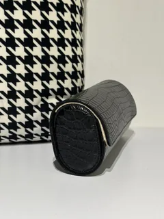 Crocodile Leather Black 22cm Silver Hardware Watch Box WCA002 image 5