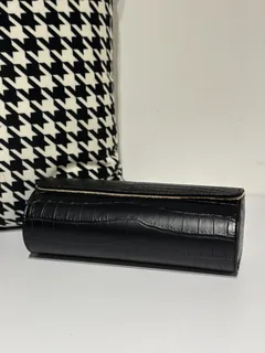 Crocodile Leather Black 22cm Silver Hardware Watch Box WCA002 image 6