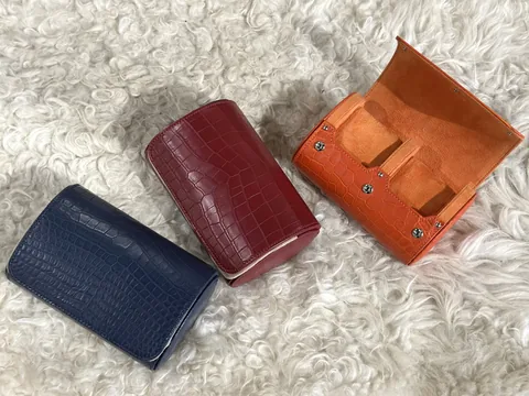 Crocodile Leather 15cm Watch Box WCA003
