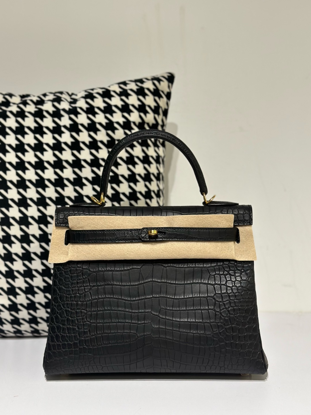 Crocodile Leather Inside Stitch 28cm Matte Top Handle Bag Collection WCB002 photo 5