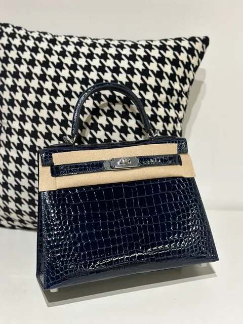 Crocodile Leather 28cm Glossy Top Handle Bag Collection WCB008