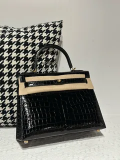 Crocodile Leather 28cm Glossy Top Handle Bag Collection WCB008 image 6